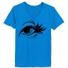 Ladies’  Junior Fine Jersey V-Neck Longer Length T-Shirt Thumbnail