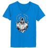 Ladies’  Junior Fine Jersey V-Neck Longer Length T-Shirt Thumbnail