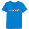Ladies’  Junior Fine Jersey V-Neck Longer Length T-Shirt Thumbnail