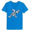 Ladies’  Junior Fine Jersey V-Neck Longer Length T-Shirt Thumbnail