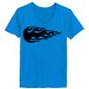 Ladies’  Junior Fine Jersey V-Neck Longer Length T-Shirt Thumbnail