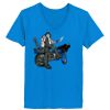 Ladies’  Junior Fine Jersey V-Neck Longer Length T-Shirt Thumbnail