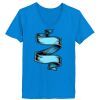 Ladies’  Junior Fine Jersey V-Neck Longer Length T-Shirt Thumbnail