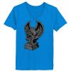 Ladies’  Junior Fine Jersey V-Neck Longer Length T-Shirt Thumbnail
