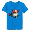 Ladies’  Junior Fine Jersey V-Neck Longer Length T-Shirt Thumbnail