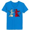Ladies’  Junior Fine Jersey V-Neck Longer Length T-Shirt Thumbnail