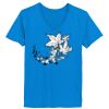 Ladies’  Junior Fine Jersey V-Neck Longer Length T-Shirt Thumbnail