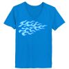 Ladies’  Junior Fine Jersey V-Neck Longer Length T-Shirt Thumbnail