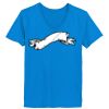 Ladies’  Junior Fine Jersey V-Neck Longer Length T-Shirt Thumbnail