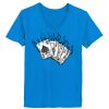 Ladies’  Junior Fine Jersey V-Neck Longer Length T-Shirt Thumbnail