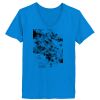 Ladies’  Junior Fine Jersey V-Neck Longer Length T-Shirt Thumbnail