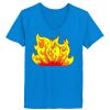 Ladies’  Junior Fine Jersey V-Neck Longer Length T-Shirt Thumbnail