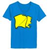 Ladies’  Junior Fine Jersey V-Neck Longer Length T-Shirt Thumbnail