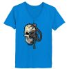 Ladies’  Junior Fine Jersey V-Neck Longer Length T-Shirt Thumbnail