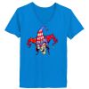 Ladies’  Junior Fine Jersey V-Neck Longer Length T-Shirt Thumbnail