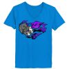 Ladies’  Junior Fine Jersey V-Neck Longer Length T-Shirt Thumbnail