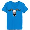 Ladies’  Junior Fine Jersey V-Neck Longer Length T-Shirt Thumbnail