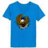 Ladies’  Junior Fine Jersey V-Neck Longer Length T-Shirt Thumbnail