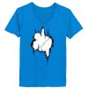 Ladies’  Junior Fine Jersey V-Neck Longer Length T-Shirt Thumbnail