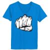 Ladies’  Junior Fine Jersey V-Neck Longer Length T-Shirt Thumbnail