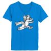 Ladies’  Junior Fine Jersey V-Neck Longer Length T-Shirt Thumbnail