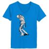 Ladies’  Junior Fine Jersey V-Neck Longer Length T-Shirt Thumbnail