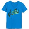 Ladies’  Junior Fine Jersey V-Neck Longer Length T-Shirt Thumbnail