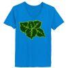 Ladies’  Junior Fine Jersey V-Neck Longer Length T-Shirt Thumbnail