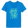 Ladies’  Junior Fine Jersey V-Neck Longer Length T-Shirt Thumbnail