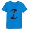 Ladies’  Junior Fine Jersey V-Neck Longer Length T-Shirt Thumbnail