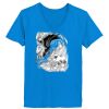 Ladies’  Junior Fine Jersey V-Neck Longer Length T-Shirt Thumbnail