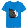 Ladies’  Junior Fine Jersey V-Neck Longer Length T-Shirt Thumbnail