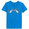 Ladies’  Junior Fine Jersey V-Neck Longer Length T-Shirt Thumbnail