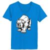 Ladies’  Junior Fine Jersey V-Neck Longer Length T-Shirt Thumbnail
