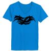Ladies’  Junior Fine Jersey V-Neck Longer Length T-Shirt Thumbnail