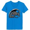 Ladies’  Junior Fine Jersey V-Neck Longer Length T-Shirt Thumbnail