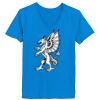 Ladies’  Junior Fine Jersey V-Neck Longer Length T-Shirt Thumbnail