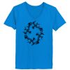 Ladies’  Junior Fine Jersey V-Neck Longer Length T-Shirt Thumbnail