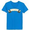 Ladies’  Junior Fine Jersey V-Neck Longer Length T-Shirt Thumbnail