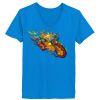 Ladies’  Junior Fine Jersey V-Neck Longer Length T-Shirt Thumbnail