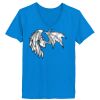Ladies’  Junior Fine Jersey V-Neck Longer Length T-Shirt Thumbnail
