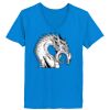 Ladies’  Junior Fine Jersey V-Neck Longer Length T-Shirt Thumbnail