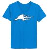 Ladies’  Junior Fine Jersey V-Neck Longer Length T-Shirt Thumbnail