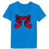 Ladies’  Junior Fine Jersey V-Neck Longer Length T-Shirt Thumbnail