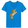 Ladies’  Junior Fine Jersey V-Neck Longer Length T-Shirt Thumbnail