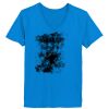 Ladies’  Junior Fine Jersey V-Neck Longer Length T-Shirt Thumbnail