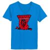 Ladies’  Junior Fine Jersey V-Neck Longer Length T-Shirt Thumbnail