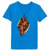 Ladies’  Junior Fine Jersey V-Neck Longer Length T-Shirt Thumbnail
