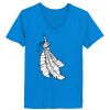 Ladies’  Junior Fine Jersey V-Neck Longer Length T-Shirt Thumbnail