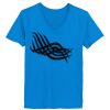 Ladies’  Junior Fine Jersey V-Neck Longer Length T-Shirt Thumbnail